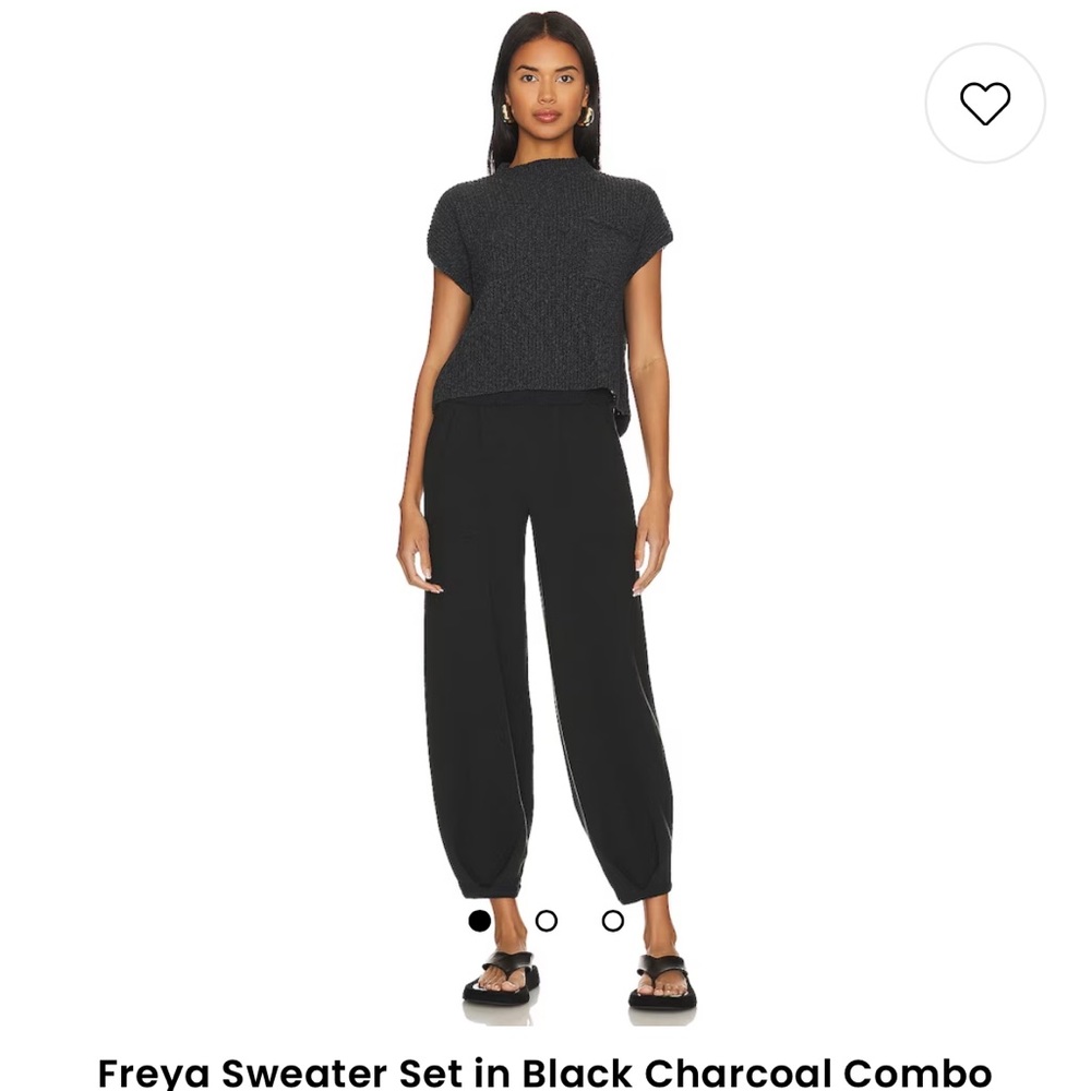 Free People Freya Sweater Set - Black Charcoal